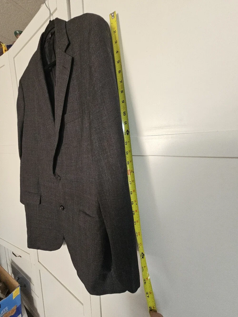 Brooks Brothers Golden Fleece Madison 44L Gray Windowpane Wool Sport Coat